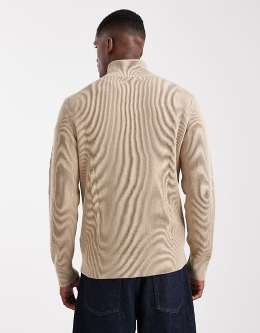 Jack & Jones - Pull à col zippé - Beige, 3 de 5