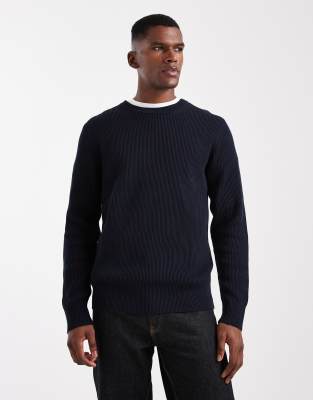 Jack & Jones - Pull côtelé - Bleu marine