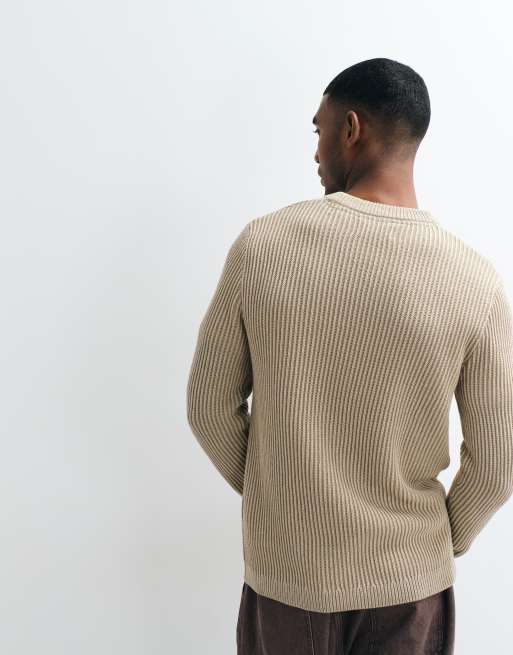 Jack & Jones pull côtelé chunky beige, 5 de 5