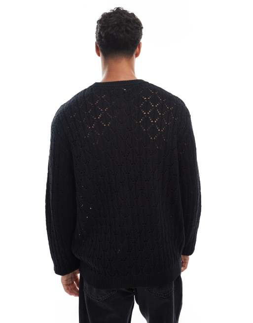 Jack & Jones - Pull en maille ajourée - Noir, 5 de 5