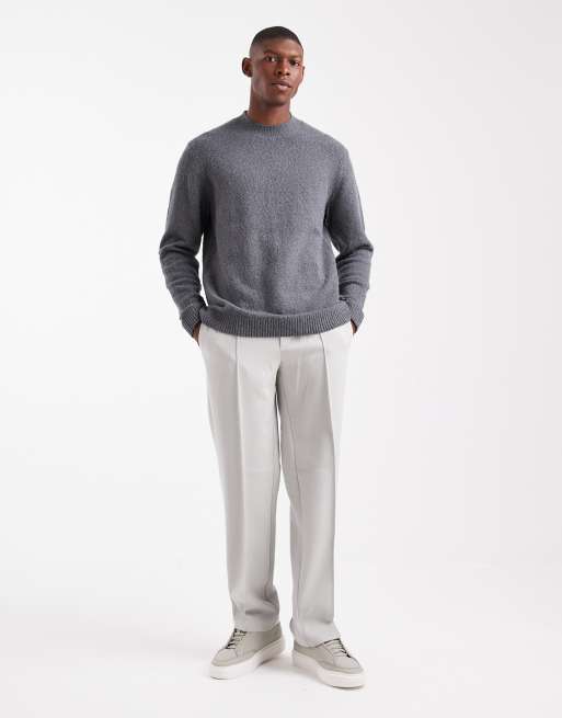 Jack & Jones - Pull en maille bouclée de qualité supérieure - Gris, 2 de 5