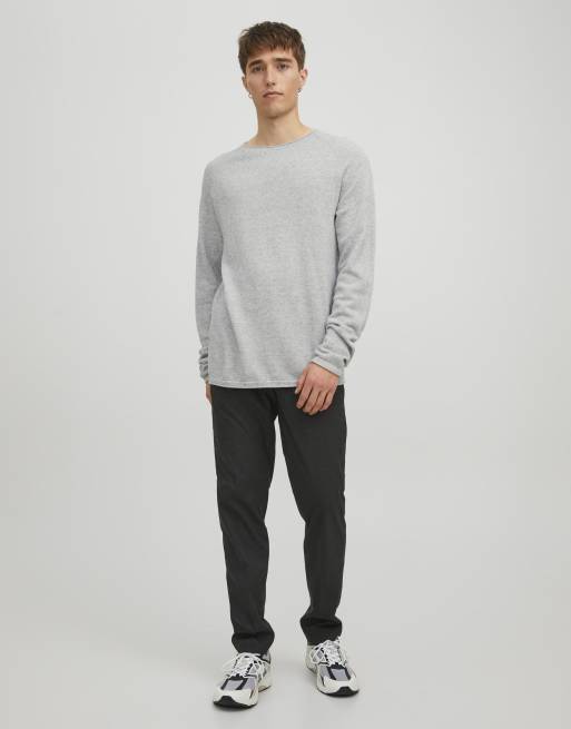 Jack & Jones pull en maille gris chiné clair, 3 de 7