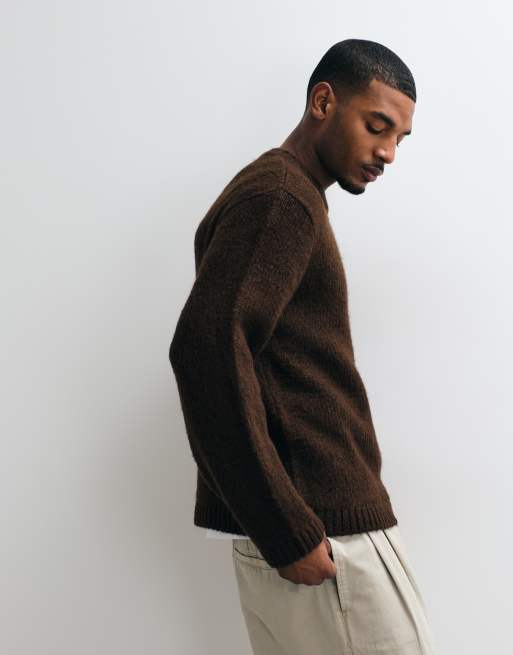 Jack & Jones pull en maille oversize marron, 3 de 5