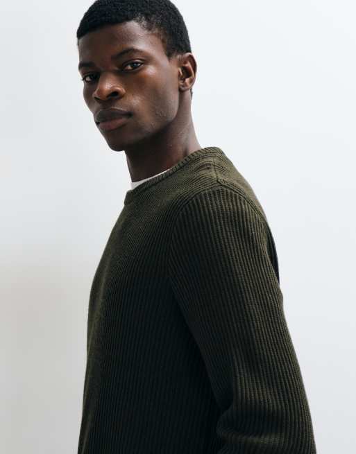 Jack & Jones pull fin côtelé vert olive, 2 de 5