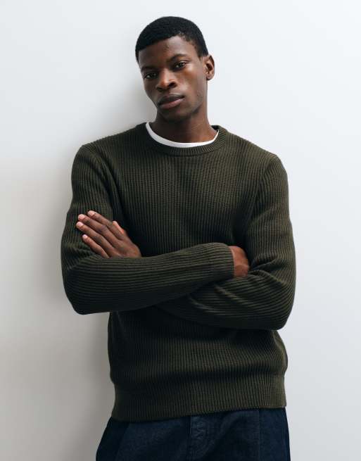Jack & Jones pull fin côtelé vert olive, 3 de 5