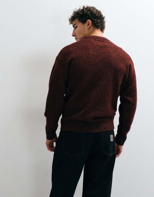 Jack & Jones pull oversize duveteux rouge brique, 2 de 5