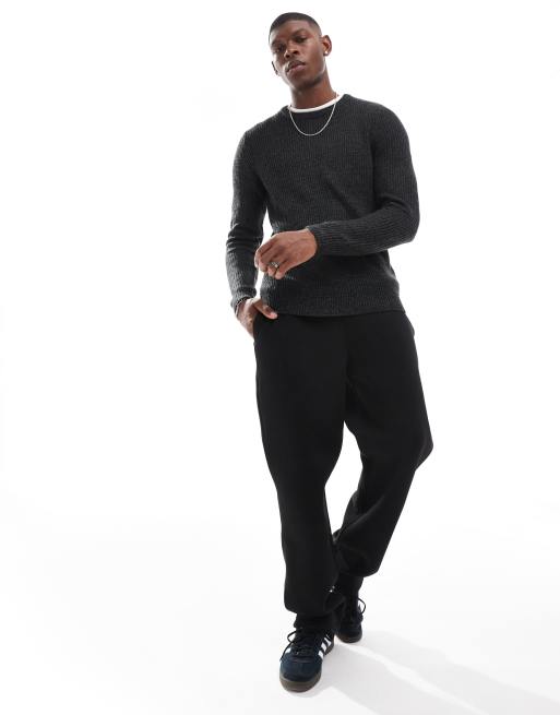 Jack & Jones - Pull oversize épais - Gris foncé chiné , 3 de 4