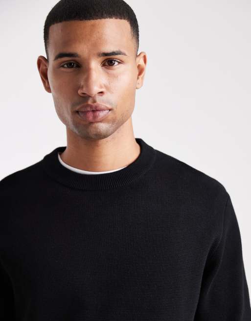 Jack & Jones - Pull ras de cou en maille de qualité supérieure - Noir, 5 de 5