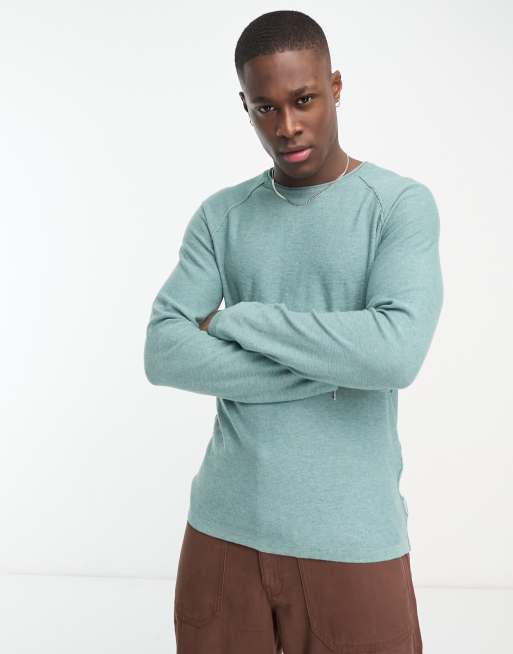 Jack Jones Pull ras de cou l ger Vert p le ASOS