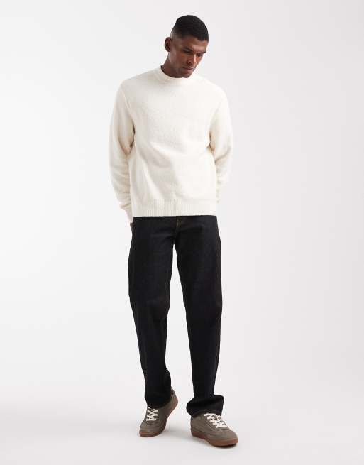 Jack & Jones – Pullover aus Bouclé in Creme, 2 von 5