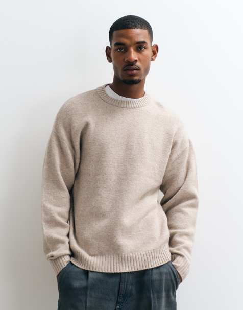 Jack & Jones Pullover in Beige mit Relaxed Fit und flauschiger Oberfläche - view 1