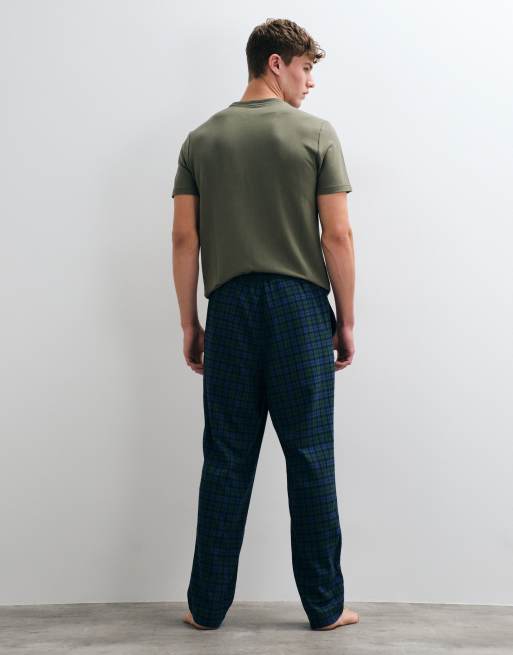 Jack & Jones pyjama bottoms in blue and green check, 4 of 5
