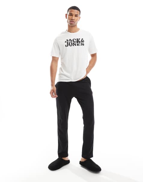 Jack & Jones pyjama set in black and white - view 1