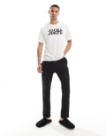 [Jack & Jones] Jack & Jones pyjama set in black and white M White