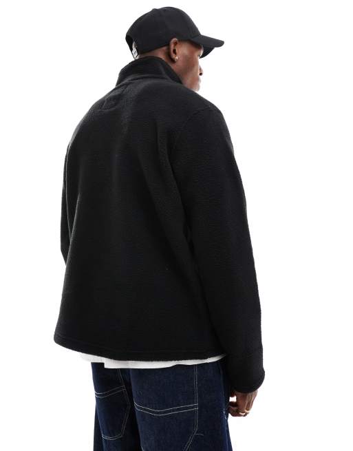 Jack & Jones - Pile nero con zip corta