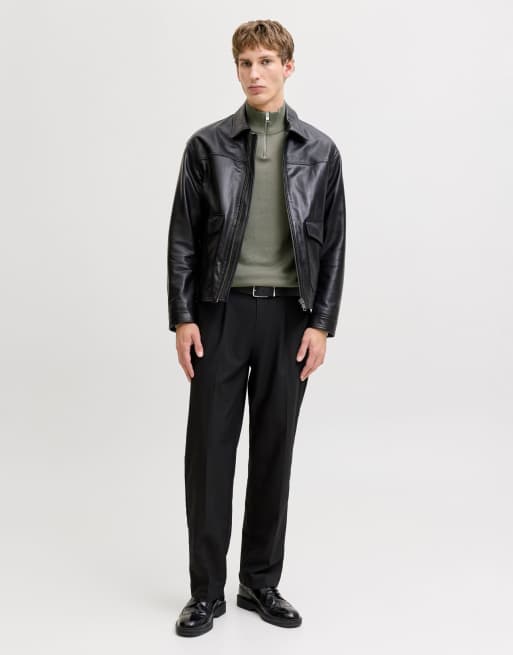 Jack & Jones Quarter zip in vetiver, 3 of 7