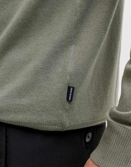 Jack & Jones Quarter zip in vetiver, 4 of 7