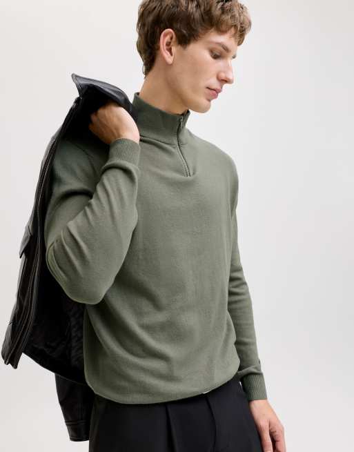 Jack & Jones Quarter zip in vetiver, 6 of 7