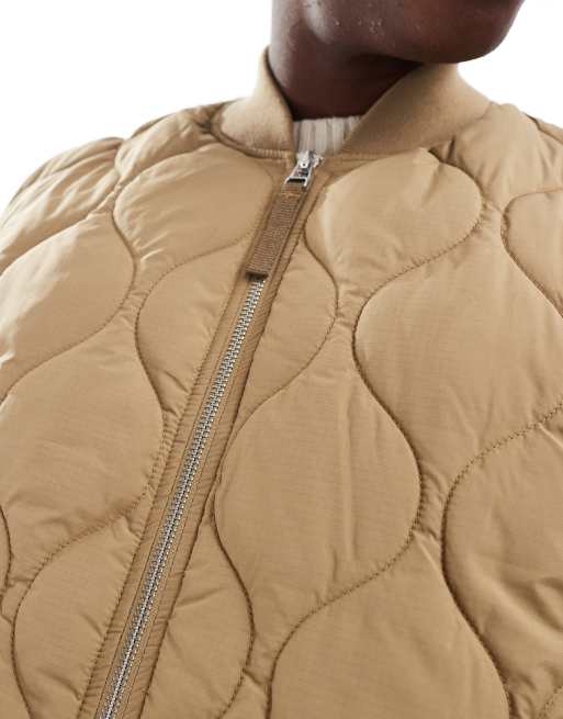 Jack & Jones quilted gilet in beige, 2 of 4