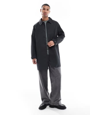 Jack & Jones Rain Jacket In Black