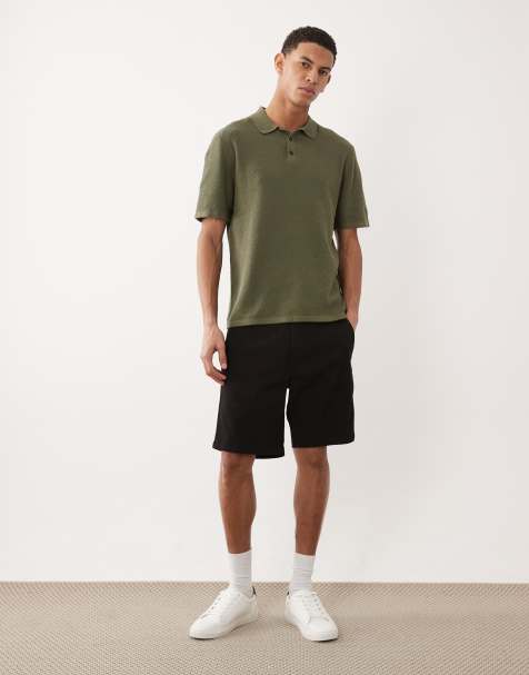 Jack & Jones - Regular-fit chinoshort in zwart - view 1