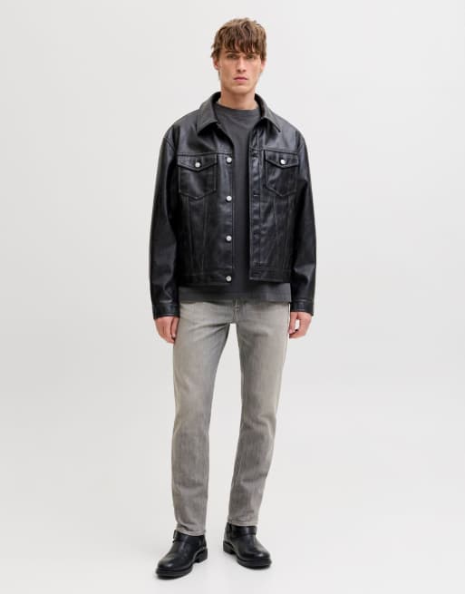 Jack & Jones Regular-fit jeans in grijze denim, 3 van 7