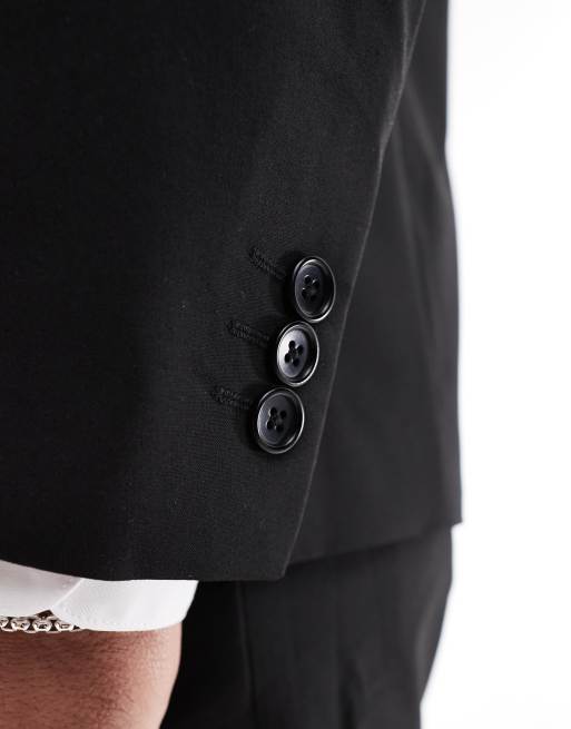Jack & Jones regular fit suit jacket in black , 5 of 5