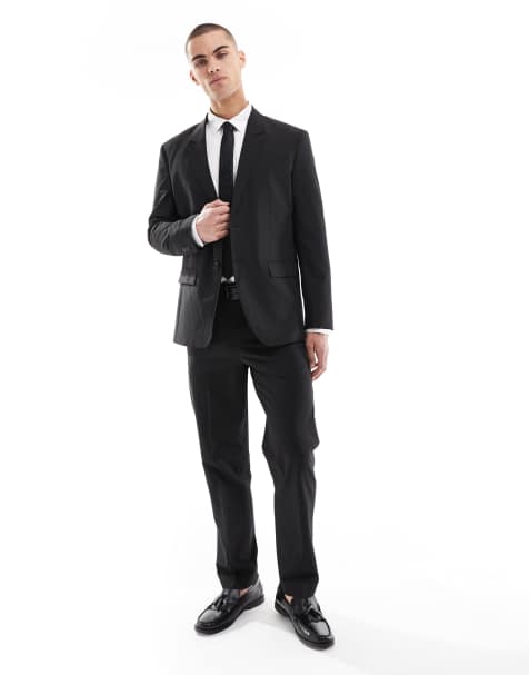 Jack & Jones regular fit suit pants in black - view 1
