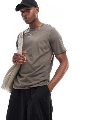Jack & Jones Regular Fit T-shirt In Brown