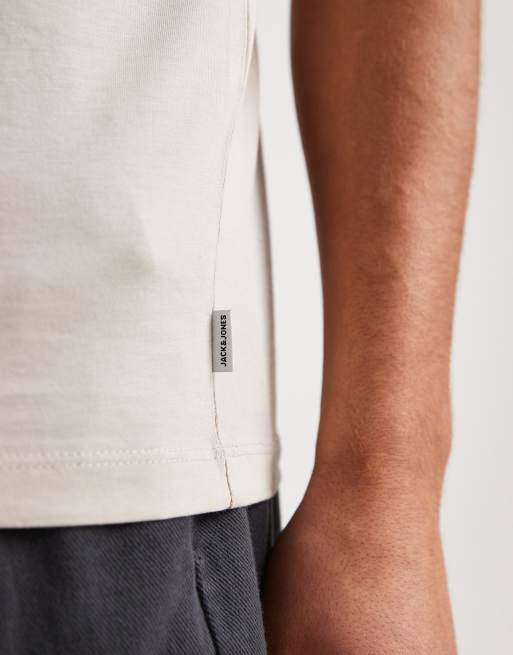 Jack & Jones - Regular-fit T-shirt in crème, 5 van 5