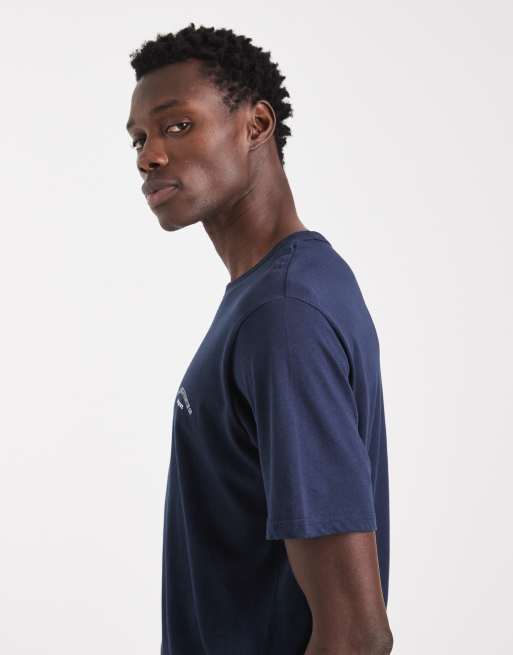 Jack & Jones - Regular-fit T-shirt met logo in marineblauw, 4 van 5