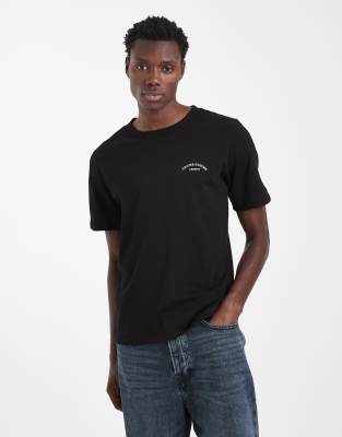 Jack & Jones Regular Fit T-shirt With Logo In Black