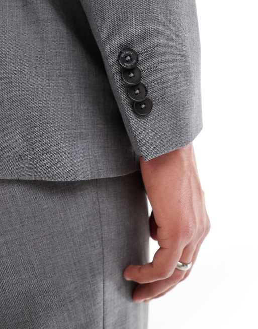 Jack & Jones regular fit wool blend suit jacket in gray            , 4 of 5
