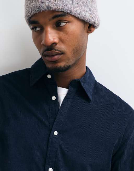 Jack & Jones regular fløjlsskjorte i navy, 2 af 5