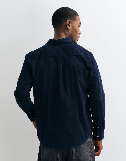 Jack & Jones regular fløjlsskjorte i navy, 4 af 5