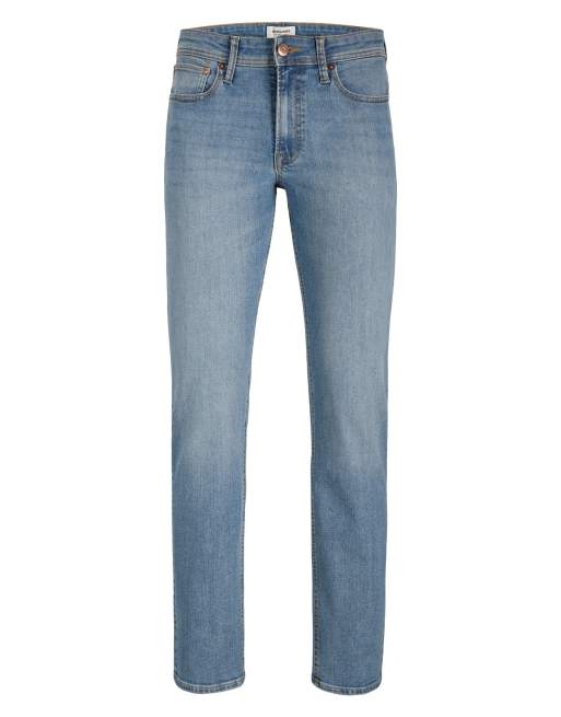 Jack & Jones – Regulär geschnittene Jeans aus blauem Denim, 7 von 7