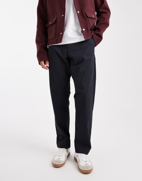 Jack & Jones relaxed fit chino with drawstring waist in navy