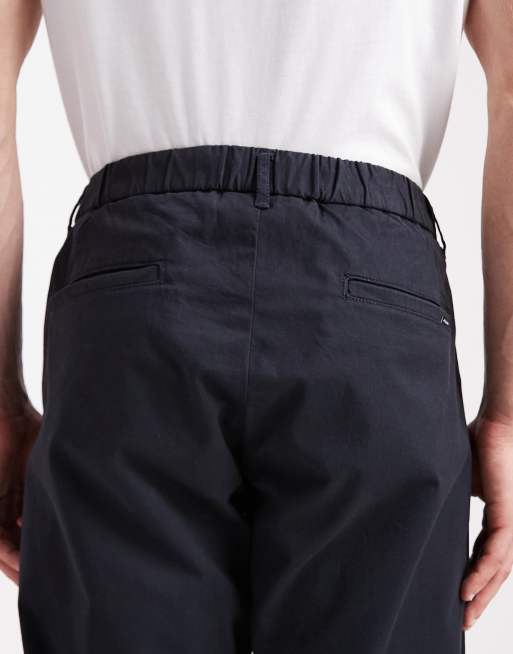 Jack & Jones relaxed fit chino with drawstring waist in navy, 5 of 5