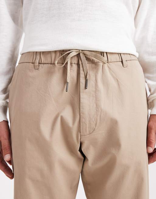 Jack & Jones – Relaxed Fit Chinohose mit Kordelzug in der Taille in Beige, 4 von 5