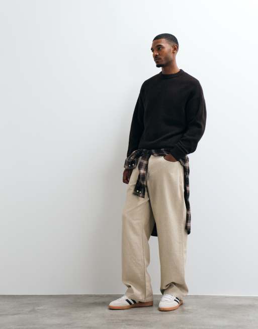 Jack & Jones relaxed fit fluffy sweater in brown, 4 of 5