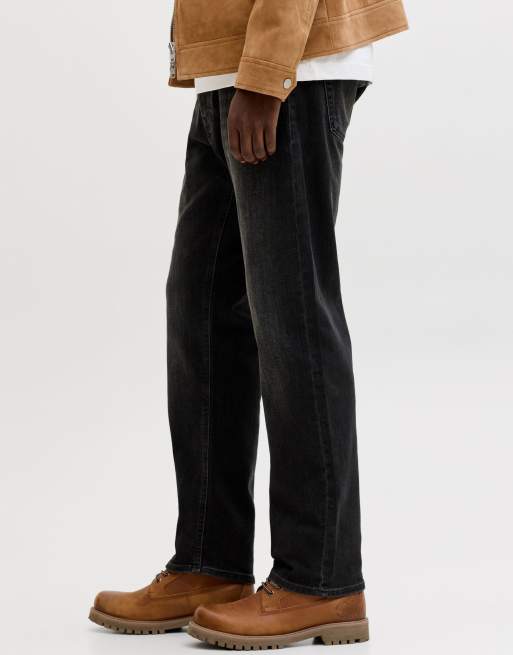 Jack & Jones – Relaxed-Fit-Jeans aus Denim in Schwarz, 5 von 7