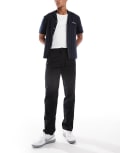 [Jack & Jones] Jack & Jones relaxed fit linen pants in black XL Black