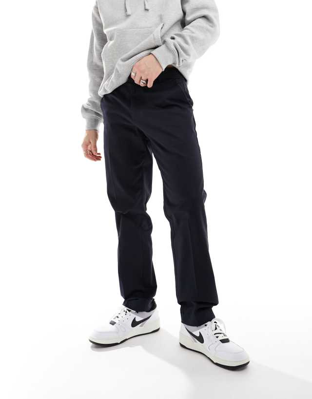 Jack & Jones - relaxed fit pleat fron chino in navy