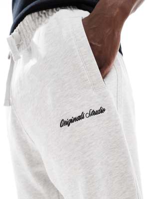 Jack & Jones Relaxed Fit Sweatpants In White