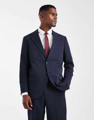 Jack & Jones relaxed suit jacket in navy blue