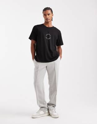 Jack & Jones Relaxed T-shirt With Originals Print In Black