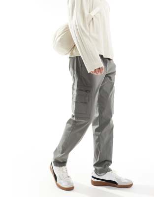 Jack & Jones Intelligence Cuffed Cargo Pants In Gray In Gray
