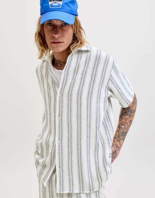 Jack & Jones - Resort overhemd in 'cloud dancer' wit, 6 van 7