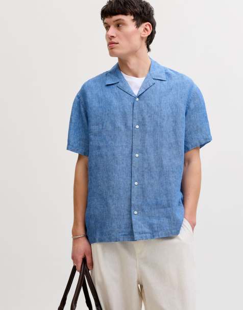 Jack & Jones Resort shirt in faded denim