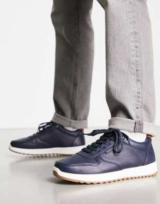 Jack & Jones - Retro hardloopschoenen in marineblauw en wit